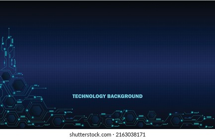 Resumen del fondo de la conexión de partículas de concepto de tecnología con luces azules. pantalla abstracta de color azul, tecnología de Internet de alta velocidad, Polígono.