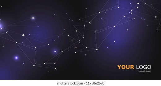 Abstract technology connect background and structure network design