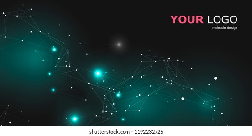 Abstract technology connect background and structure network design.