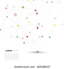Abstract technology connection. Molecular background.
