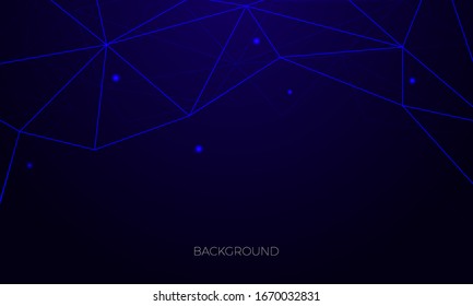 conexión de tecnología abstracta en fondo azul oscuro