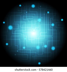 Abstract technology connection system vector illustration