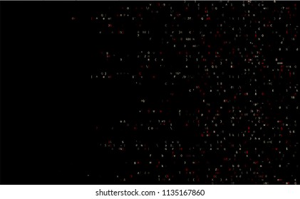 Abstract Technology Corrupted Code Background. Coding / Hacker Concept. Vector Illustration.