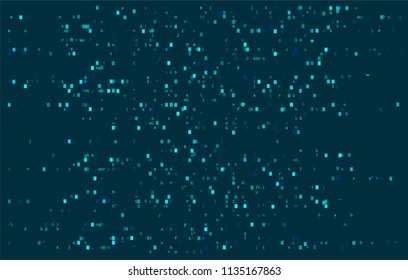 Abstract Technology Corrupted Code Background. Coding / Hacker Concept. Vector Illustration.