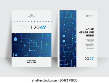 Abstrakte Technologie-Abdeckung mit Schalttafel. Design-Konzept für High-Tech-Broschüren. Set von Futuristic Business Layout. Futuristische digitale Plakatvorlagen