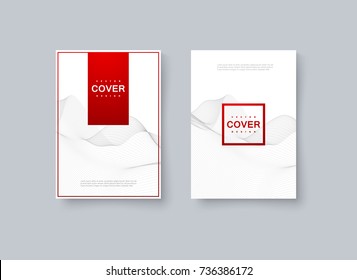 Abstract technology cover design. Vector creative business illustration. Brochure or annual report template for corporate branding. A4 paper size poster with abstract streaming wavy lines.