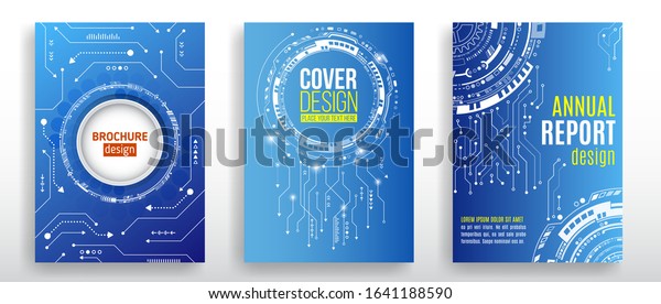 Abstract Technology Cover Various Techno Elements Stock Vector (Royalty ...