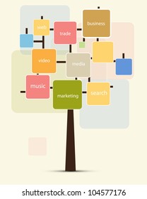 abstract technology cube tree for your text