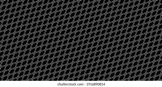 Abstract Technology dark background with hexagons. Modern vector texture illustration