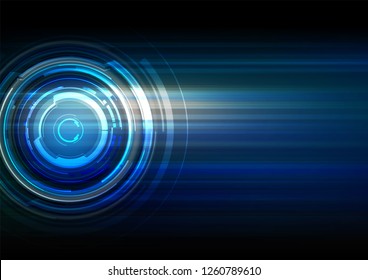 Abstract technology dark blue background, Vector Illustration