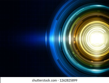 Abstract technology dark blue background, Vector illustration