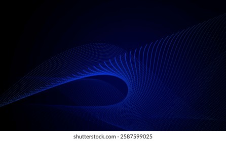 An Abstract technology dark blue background with lighting effect and sparkle for technology concept. Vector illustration