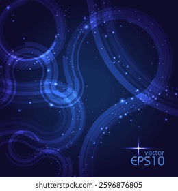 Abstract technology dark blue background, vector illustration	
