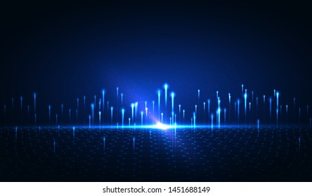 Abstract technology data visualization background.  network futuristic wireframe. artificial intelligence. cyber security. visual information complexity. Intricate data threads plot. 