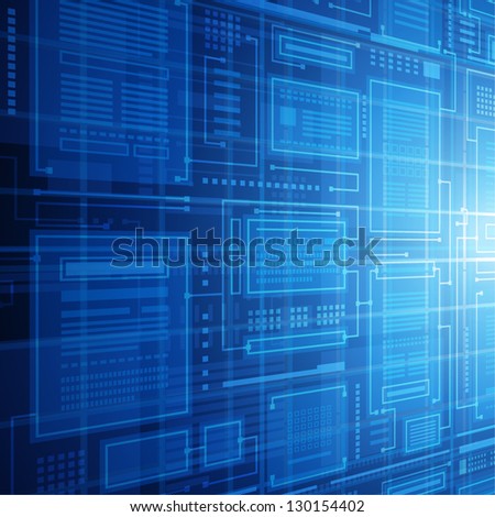 Abstract technology database vector background
