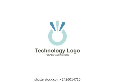 Plantilla de logotipo de diseño de tecnología abstracta 