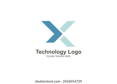 Abstract technology design logo template 