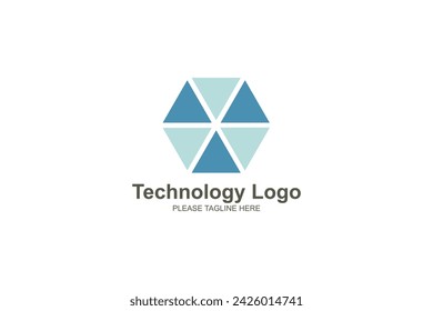 Abstract technology design logo template 