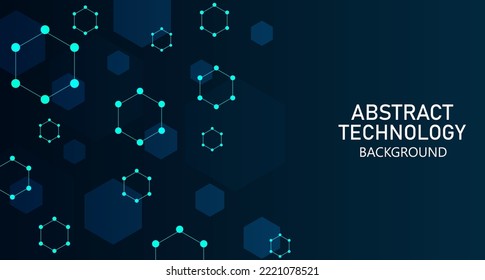 abstract technology design on gradient blue background