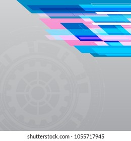 Abstract technology design on grey color background.vector illustration.