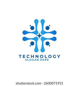Abstract technology design vector template. Tech logo design concept
