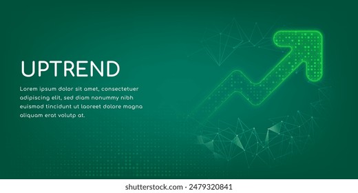 resumen tecnología digital arrow risingup mostrando tendencia al alza, gran base de datos y concepto de crecimiento empresarial