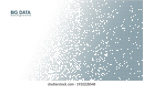 Abstract Technology Digital Big Data Square Pattern Pixel Background. EPS10 Vector