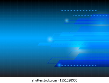 Abstract Technology Digital blue background with copy space.