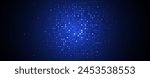 Abstract Technology Digital Circles of Particles. Futuristic Background. Big Data Visualization. Cyber Concept. Vector Art.