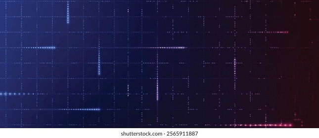 Abstract technology Digital circles of particles. Futuristic background. Big data visualization. Cyber concept. Vector art.