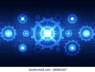 Abstract technology digital concept background, vector illustration