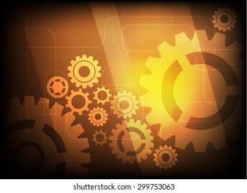 Abstract technology digital concept background,gear background vector illustration 