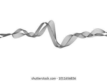 Abstract technology digital equalizer, sound wave pattern element background. vector illustration