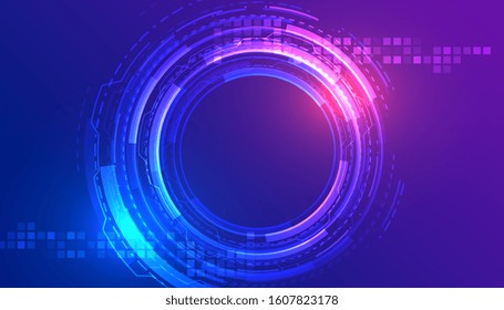 abstract technology digital futuristic banner concept design