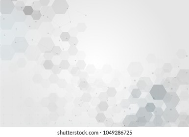 Abstract technology digital hi tech hexagons with polygonal shapes concept background. Illustration Vector design.