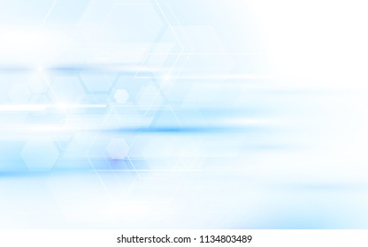 Abstract technology digital hi tech hexagons concept background
