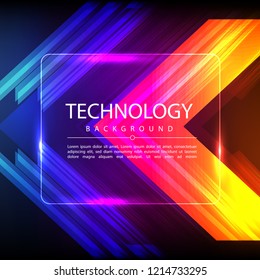 Abstract technology digital hi tech hexagons concept background. Space for your text