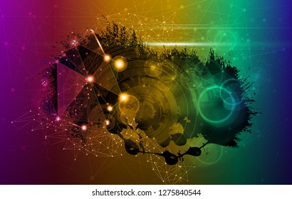 Abstract technology digital hi tech, vector