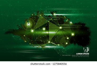 Tecnología abstracta digital de alta tecnología, vector