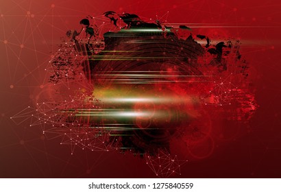 Abstract technology digital hi tech, vector
