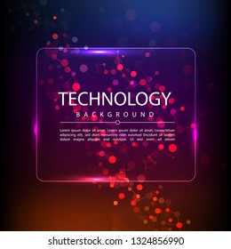 Abstract technology digital hi tech hexagons concept background. Space for your text