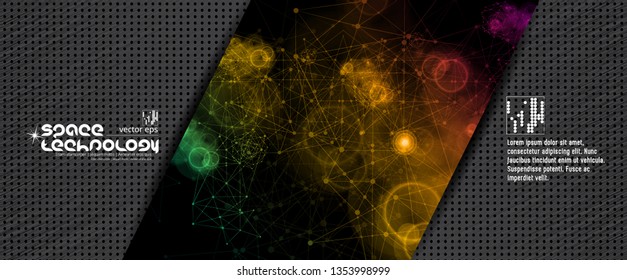 Abstraktes technisches High-Tech-Konzept, bereit für Banner-Hintergrund