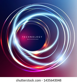 Abstract technology digital hi tech hexagons concept background. Space for your text