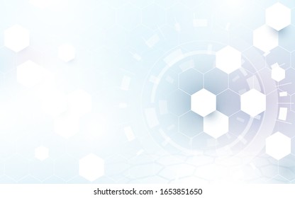 Tecnología abstracta digital, alta tecnología hexagonal de fondo. Espacio para su diseño