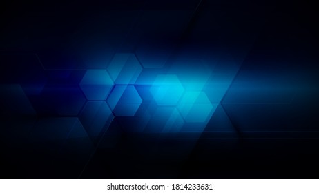 Abstrakte Technologie, digitale High-Tech-Hexagons Konzept Hintergrund. Platz für Ihren Text