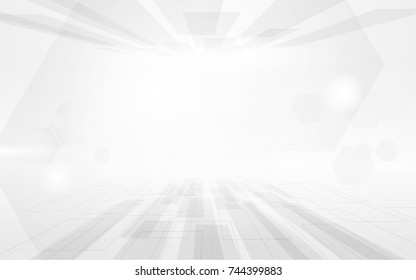 Abstract Technology Digital Hi Tech Geometric Concept Background. Space For Your Text