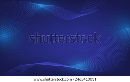 Abstract technology digital line curve dot blue background. copy space.vector illustration fantastic wallpaper design.