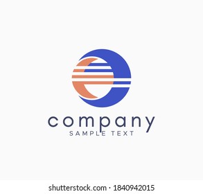 Abstract Technology and Digital vector logo design template.