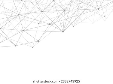 Abstract technology dot and line connection digital hi tech design concept background. Space for text. Vector illustration