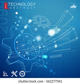 Abstract Technology Drawing - Illustration